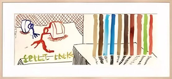 Spilt Ink with Tests by David Hockney contemporary artwork Print