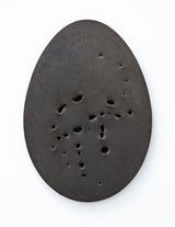 Holy Egg Small Brass Blackened by Gavin Turk contemporary artwork sculpture