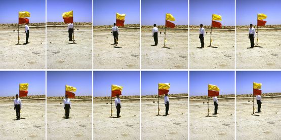 Photographs with a Flag by Mohammed Kazem contemporary artwork Photography
