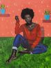 Gaze Of Love by Olamide Ogunade Olisco contemporary artwork Painting