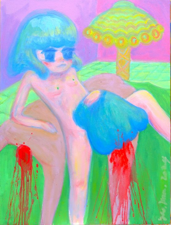 I like something hard between my legs by Yeo Kaa contemporary artwork Painting