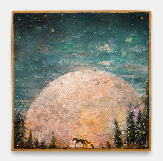 Pink Moon by Peter Burns contemporary artwork Painting