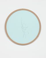 TouchTime 10 14  ecorche tondo by Cheyney Thompson contemporary artwork painting works on paper drawing