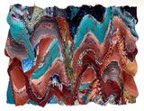Eruption Series No. 45 by Kenny Nguyen contemporary artwork mixed media painting textile