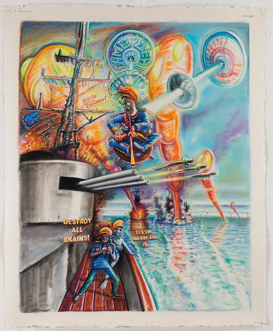 Theyre Using Iridology by Robert Yarber contemporary artwork Drawing