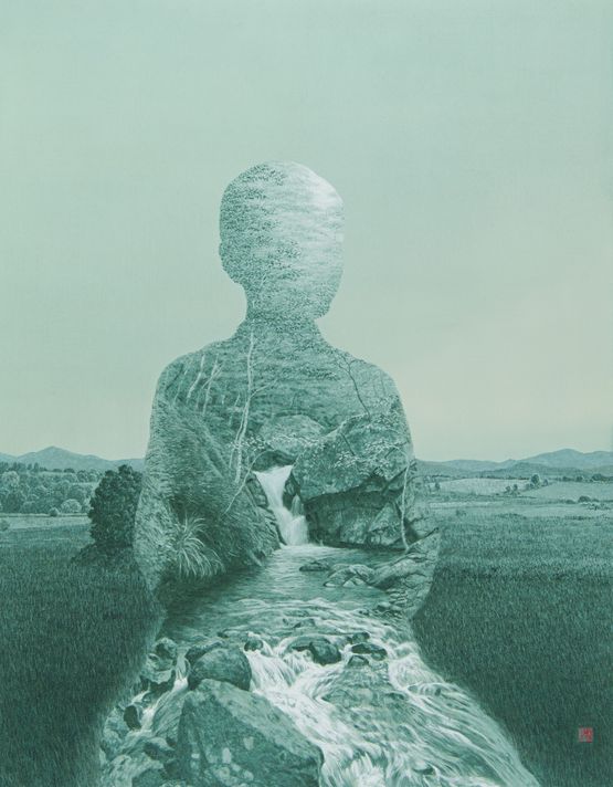 Silence and prayer by Kazuyuki Futagawa contemporary artwork Works on Paper