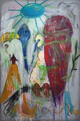 Bird of Bataan 10 by Manuel Ocampo contemporary artwork painting works on paper