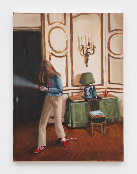 The Mystery Down the Hall by Karyn Lyons contemporary artwork Painting