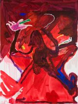 fear of intimacy hibiscus hand by Tom Polo contemporary artwork painting