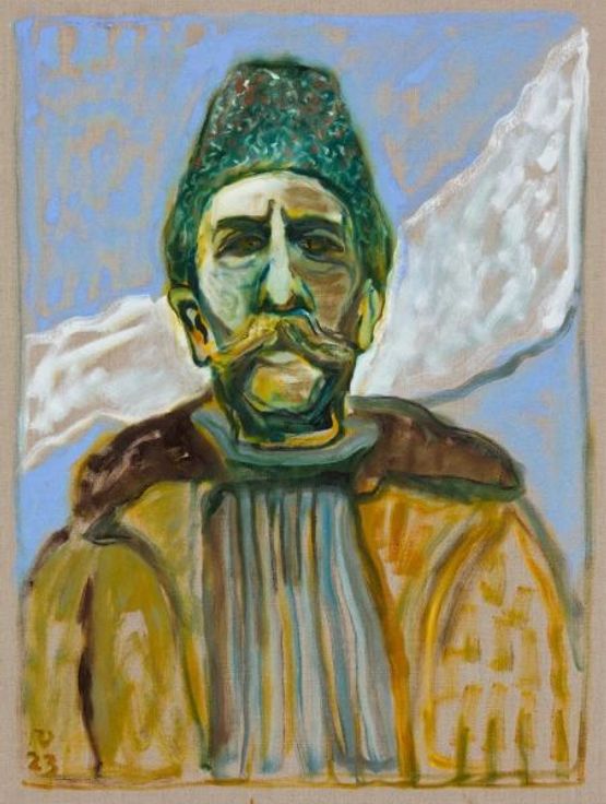 self-portrait by Billy Childish contemporary artwork Painting