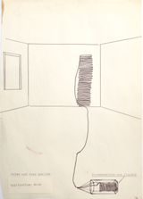 Konzept fur Aktion mit dem Blauen Faden by Chris Reinecke contemporary artwork works on paper