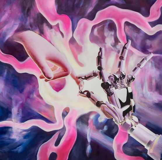 They Love Me by Caison Wang contemporary artwork Painting