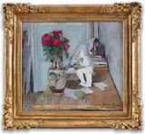Statuette de Maillol et roses rouges - II by Edouard Vuillard contemporary artwork painting