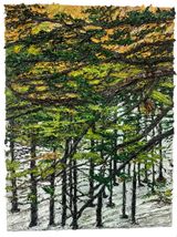 Mes cedres IV by Tamara Haddad contemporary artwork painting