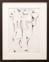 Untitled by Mona Saudi contemporary artwork drawing works on paper