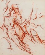 Untitled Figure Study by Mercedes Matter contemporary artwork drawing
