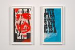 god is alive two parts by Corita Kent contemporary artwork Print