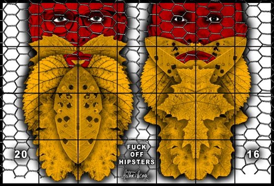 FUCK OFF HIPSTERS by Gilbert  George contemporary artwork Mixed Media