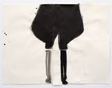 Bubble-Trousers and Boots by Rose Wylie contemporary artwork drawing painting works on paper