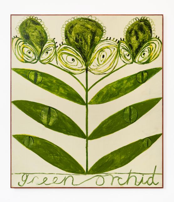 Green Orchid by Galina Munroe contemporary artwork Painting