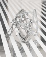Crushed Barrier Atmosphere by Jim Lambie contemporary artwork sculpture