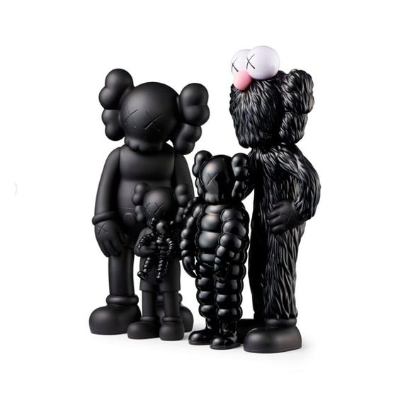 Family black by KAWS contemporary artwork Sculpture