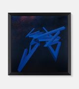 Generative Angles Painting  Blue 11 by Bernar Venet contemporary artwork painting print
