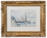 Thonier et sardiniers dans un port breton by Paul Signac contemporary artwork works on paper drawing