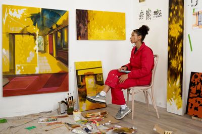 Hettie Inniss in the Studio