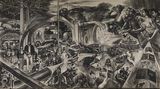 Western ruined Eastern the history burned the debt return by Aris Prabawa contemporary artwork drawing works on paper