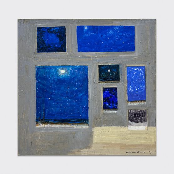 Plenilunio by Natale Addamiano contemporary artwork Painting