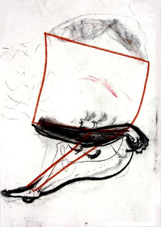 Vivienne reading by Rose Wylie contemporary artwork Works on Paper