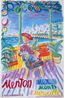 Menton Vintage French Travel Poster by Constantin Terechkovith contemporary artwork Print
