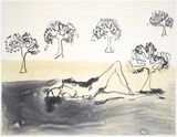 Laying with the Olive Trees by Tracey Emin contemporary artwork print