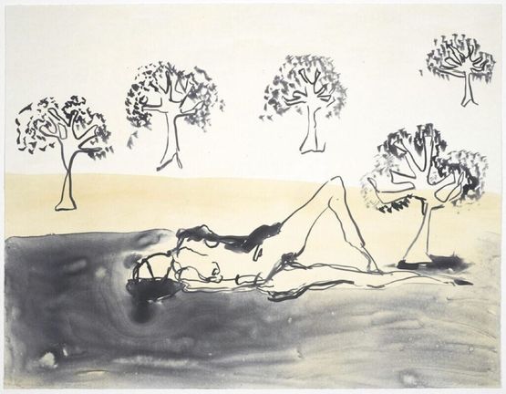 Laying with the Olive Trees by Tracey Emin contemporary artwork Print