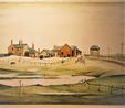 Landscape with Farm Building by Laurence Stephen Lowry contemporary artwork Print