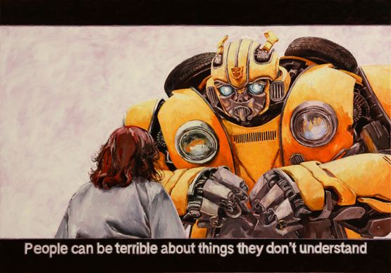 Bumblebee People can be terrible about things they dont understand by Chow Chun Fai contemporary artwork Painting