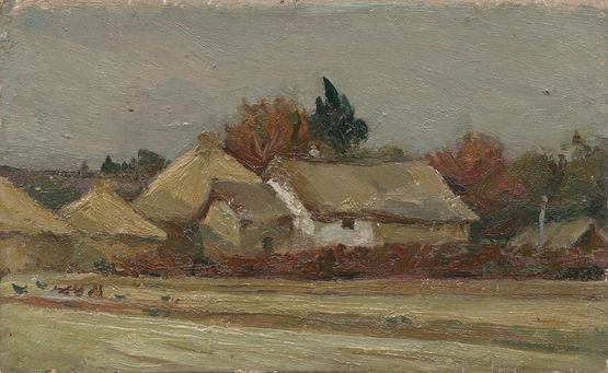 Village in Songjiang by Chen Danqing contemporary artwork Painting