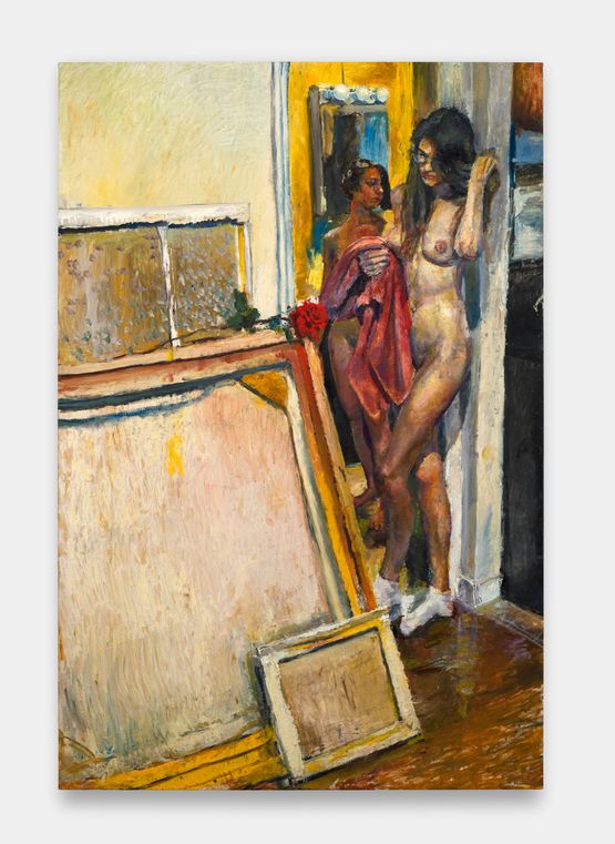 Untitled Red Towel by Jesse Edwards contemporary artwork Painting