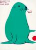 Balance the ball by David Shrigley contemporary artwork Print