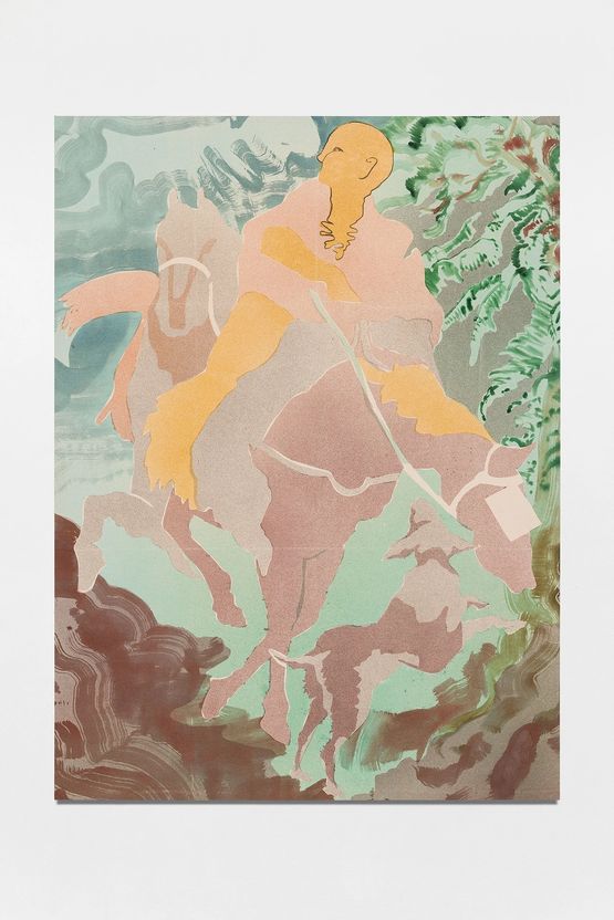 The Encounter on the Road by Matthew Lutz-Kinoy contemporary artwork Painting