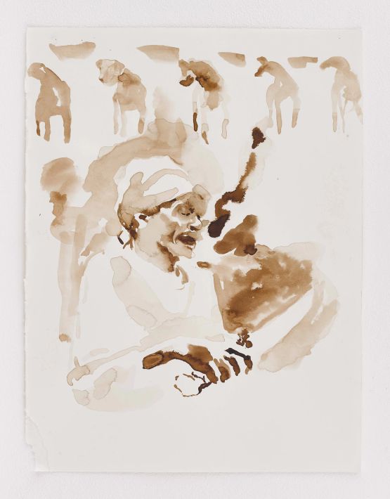 Sugar Cane Vendor by Michael Armitage contemporary artwork Drawing