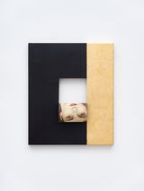 Doubleface Ivory Black  Gold by Valeska Soares contemporary artwork painting