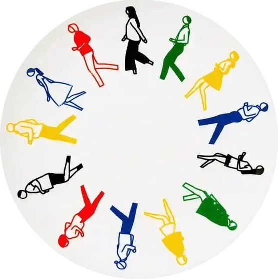 Artist Plate Project 2020 by Julian Opie contemporary artwork Sculpture