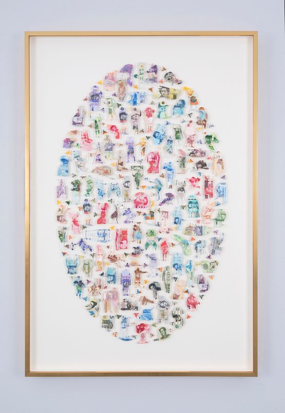 MONEY MAKES THE WORLD GO ROUND XXIII by Carlos Aires contemporary artwork Mixed Media