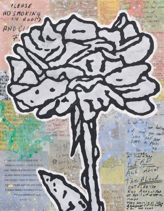 The Slab and the Song by Donald Baechler contemporary artwork Painting