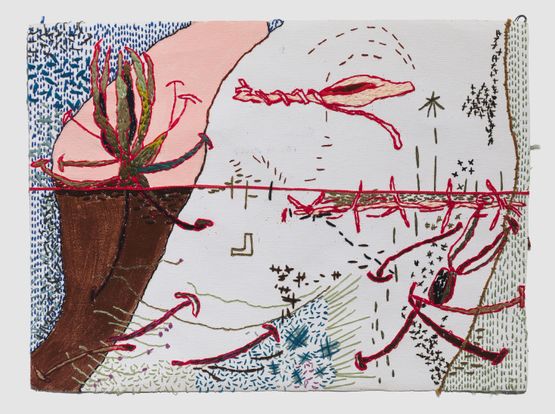 Where by T. Vinoja contemporary artwork Textile