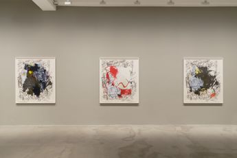 Contemporary art exhibition Rita Ackermann SPLITS PRINTING  PAINTING at Hauser  Wirth New York 18th Street United States