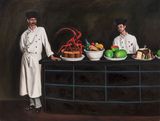 Two Servants by Qin Qi contemporary artwork painting