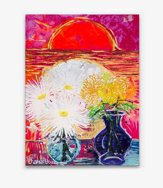 Sunset  Flowers at the Tree House by Thomas Houseago contemporary artwork Painting